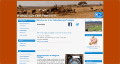 Desktop Screenshot of hydrauliquesansfrontieres.org